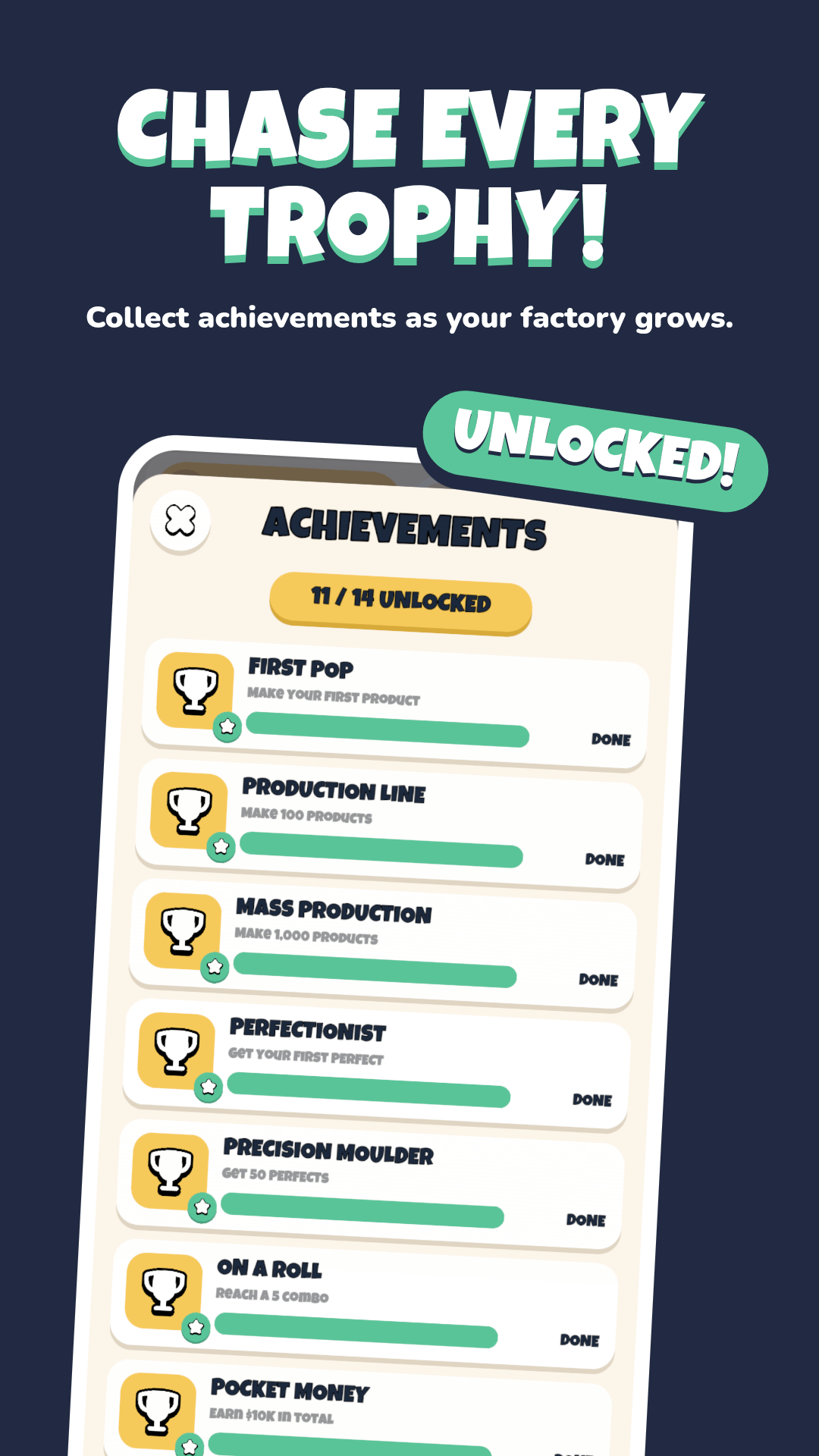Collect achievements